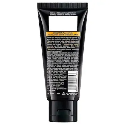 Garnier Men Power White Anti Pollution Double Action Face Wash 50 g view 2