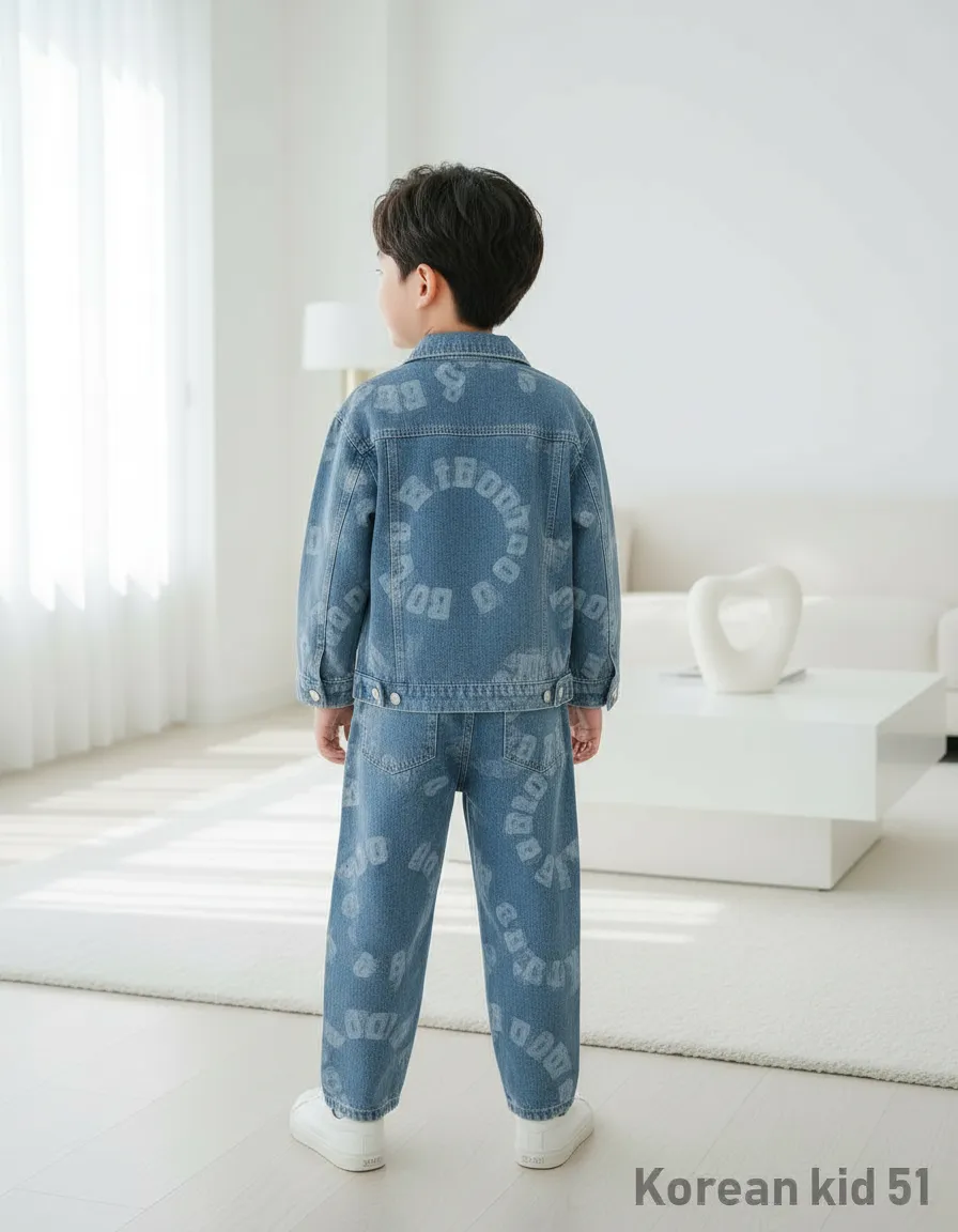 Denim Jacket and Pants Set view 4