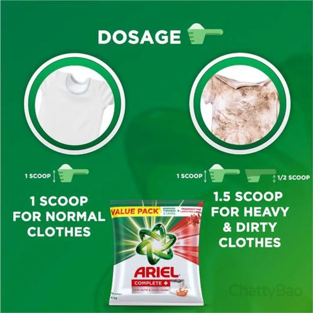 Ariel Complete Detergent Washing Powder 1 Kg Get 500 gm Free view 4