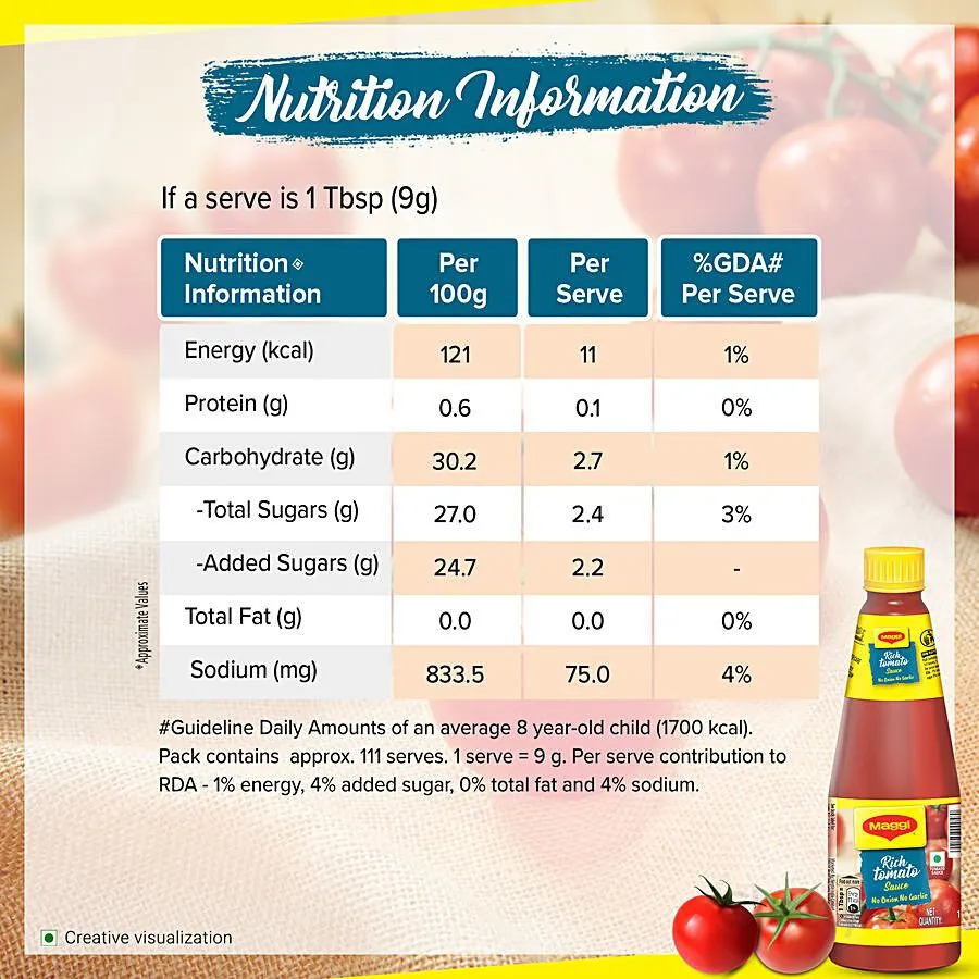 Maggi Rich Tomato Sauce - No Onion & Garlic 500 g view 3