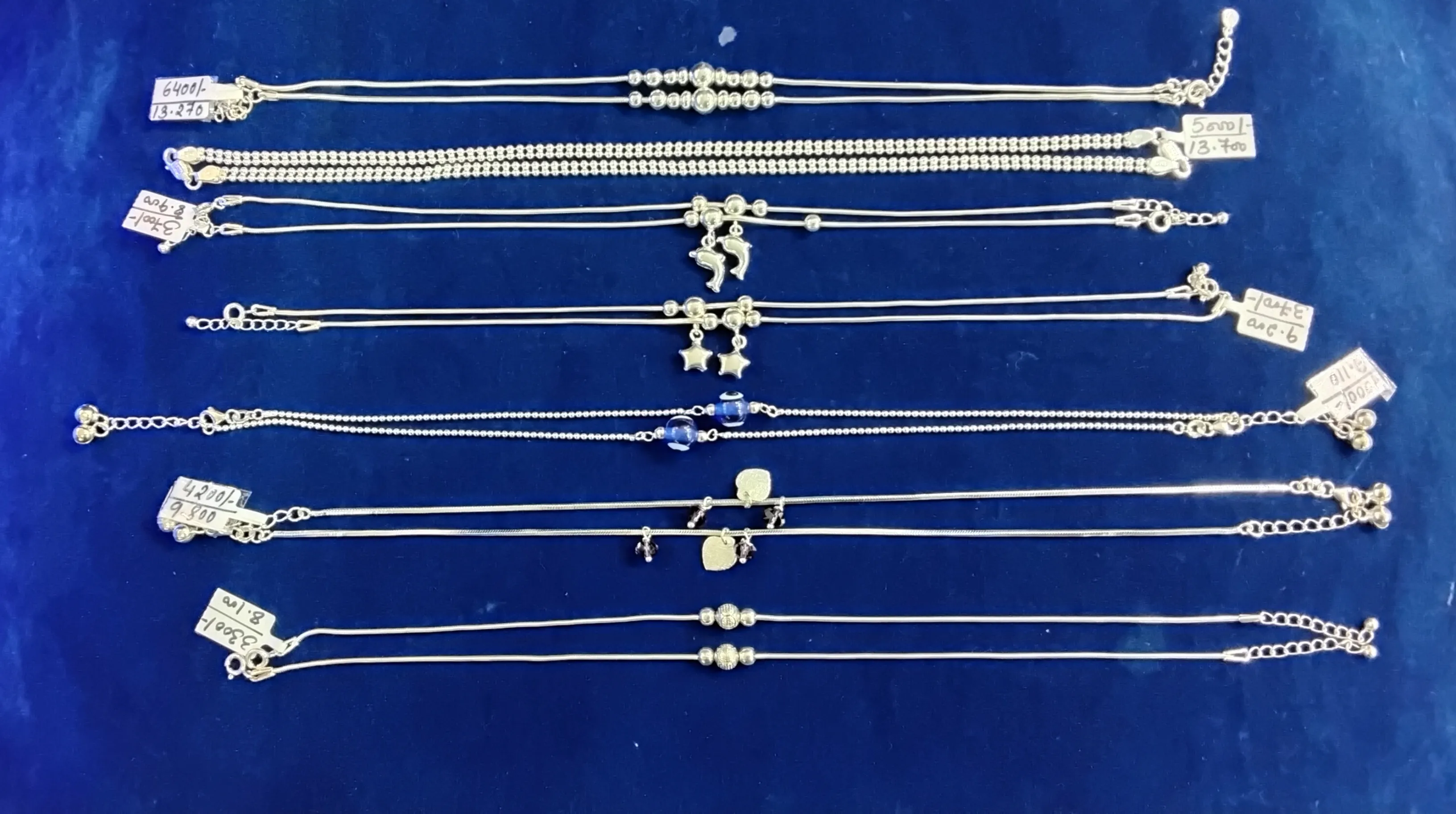 Silver Anklets,,, view 2