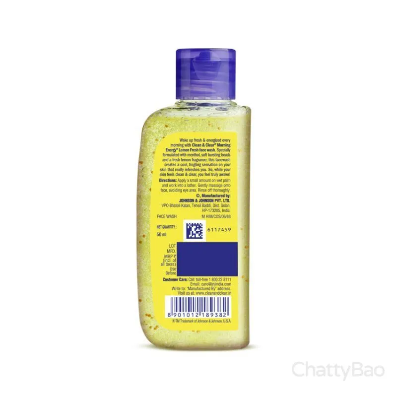 Clean & Clear Morning Energy Face Wash - Lemon Fresh 50 ml view 2