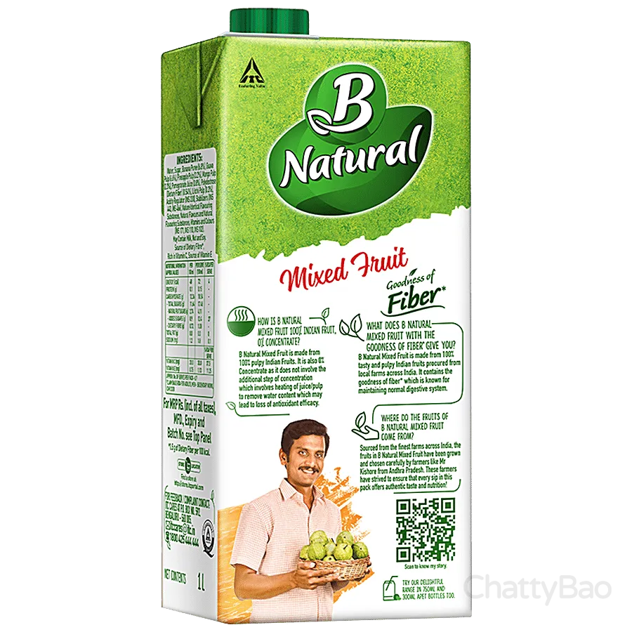 B Natural Mixed Fruit Juice 1 L view 2