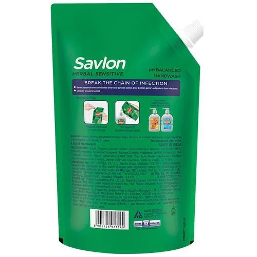 Savlon Savlon Hand Wash - Herbal Sensitive 2x675 ml view 2