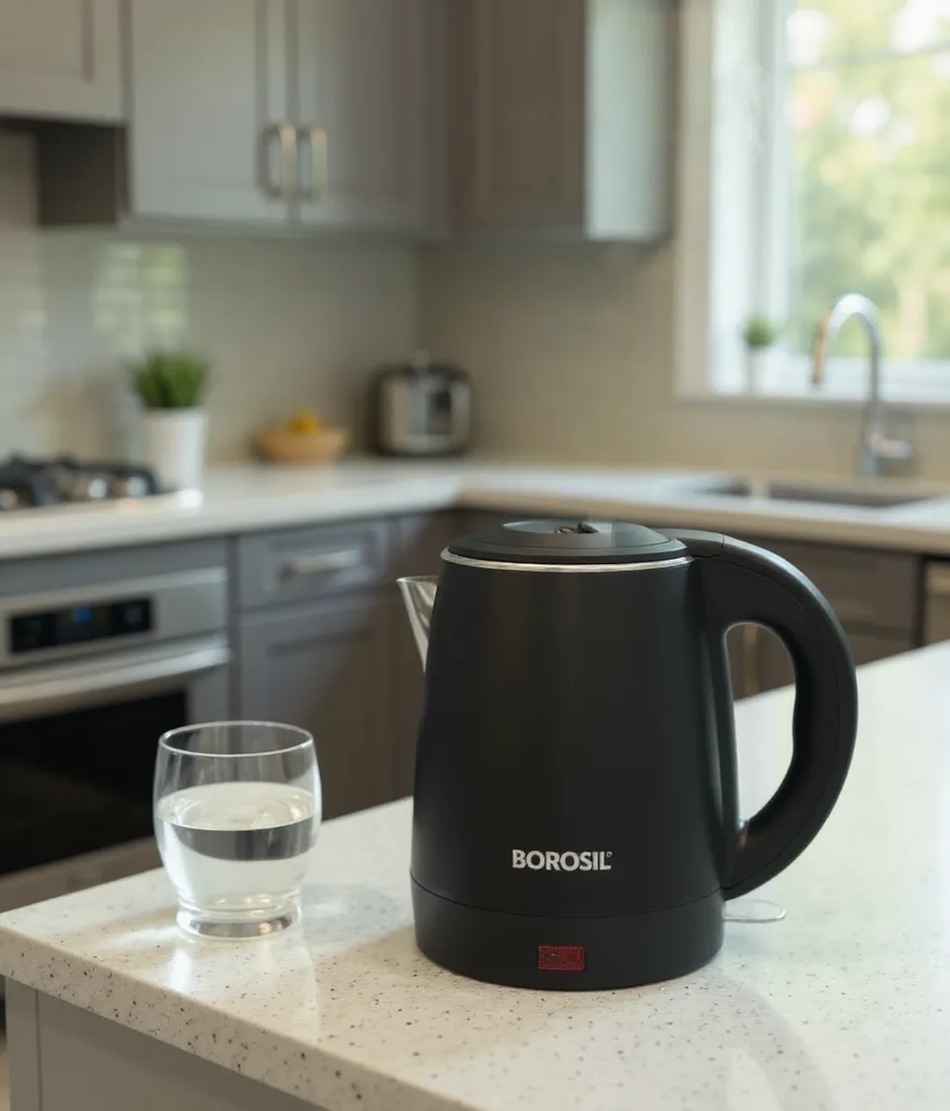 Borosil 800ml Eletric kettle Black