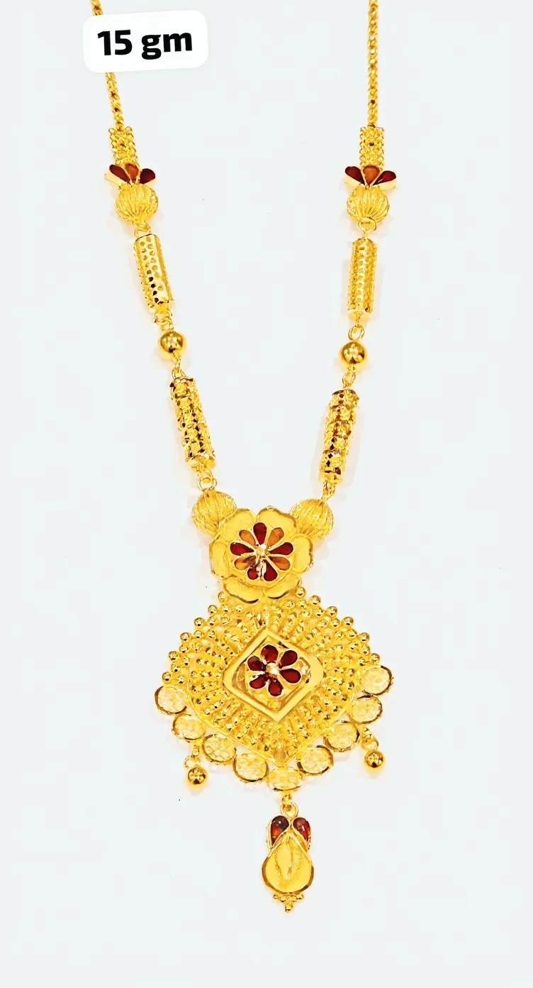 Gold Pendant Necklace view 2