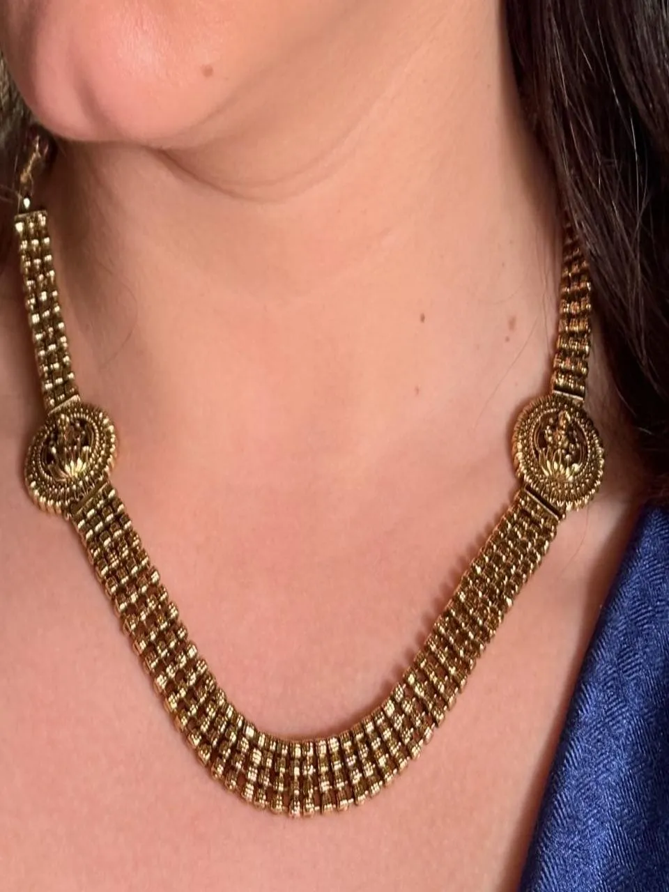 Golden Beaded Necklace view 2