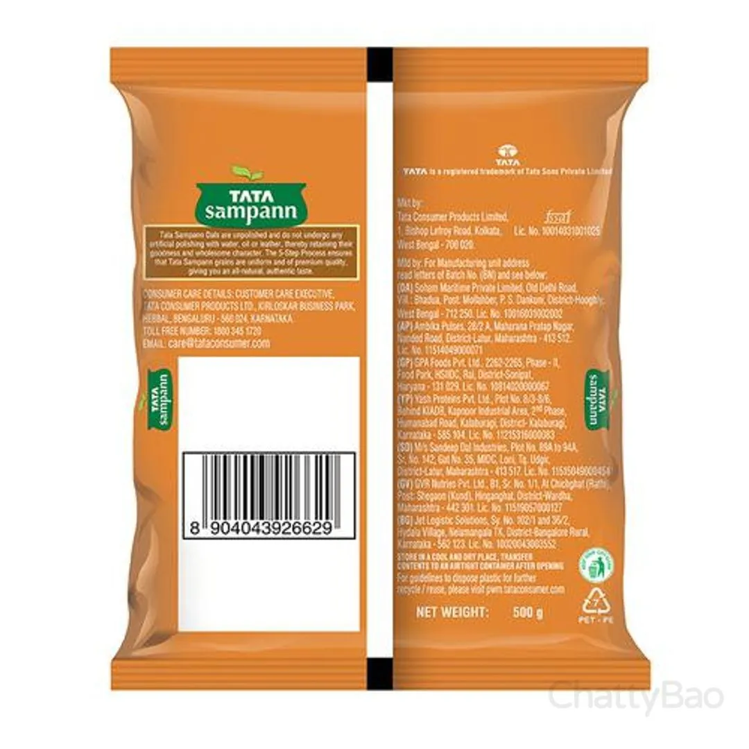 Tata Sampann Unpolished Chana Dal 500 g view 2