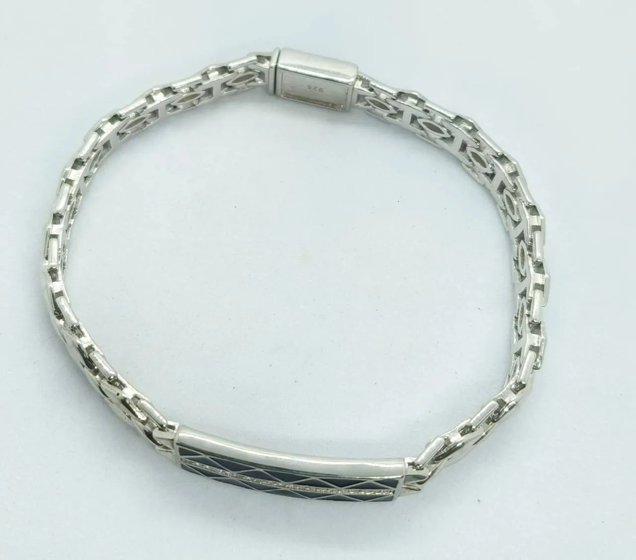 Men Silver Bracelet (AVSBR-06) view 2