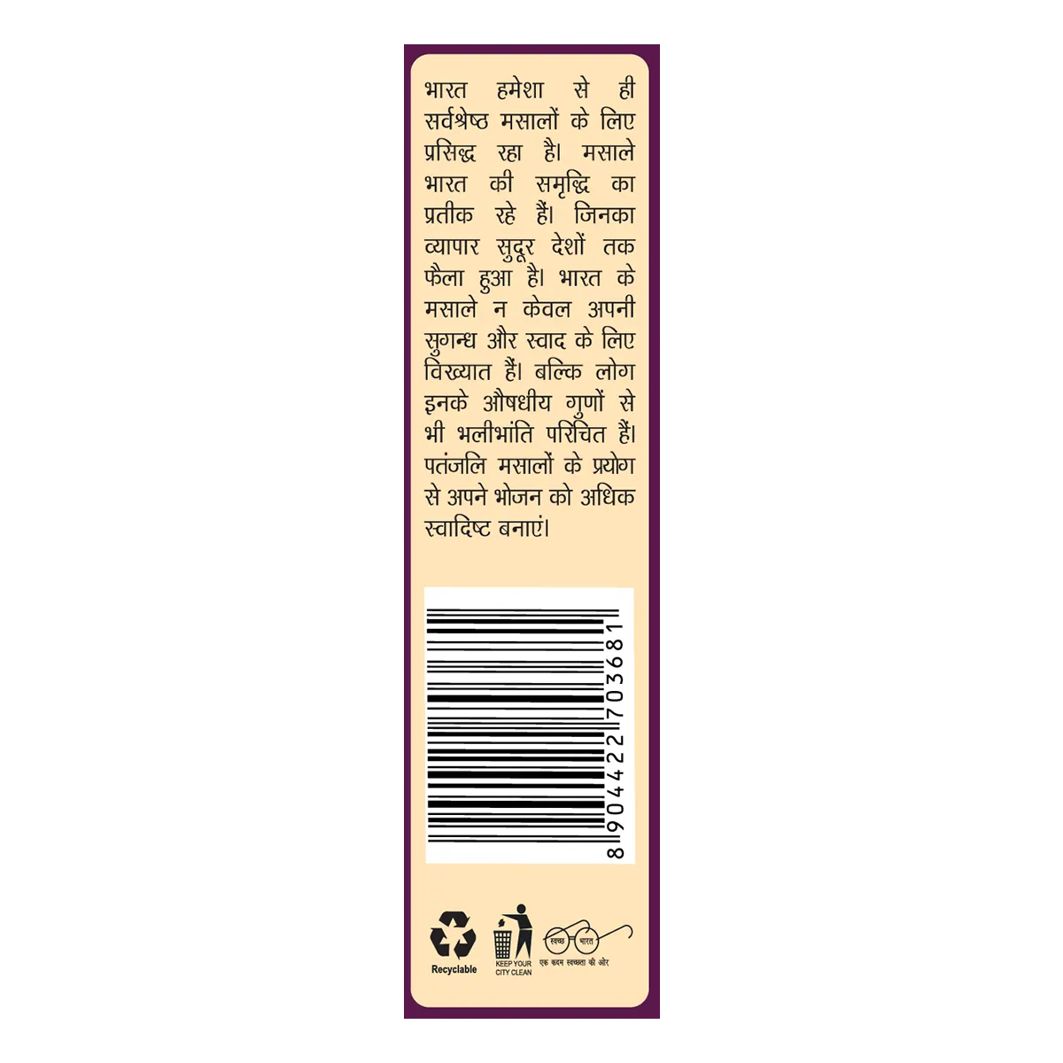 Patanjali Chhole Masala 100 g view 2