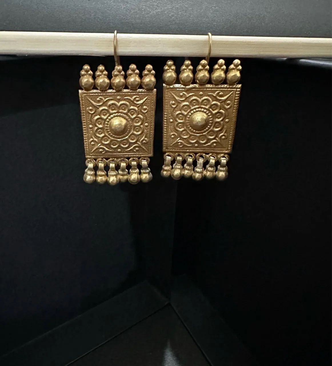 Antique Gold Plated Earrings view 2