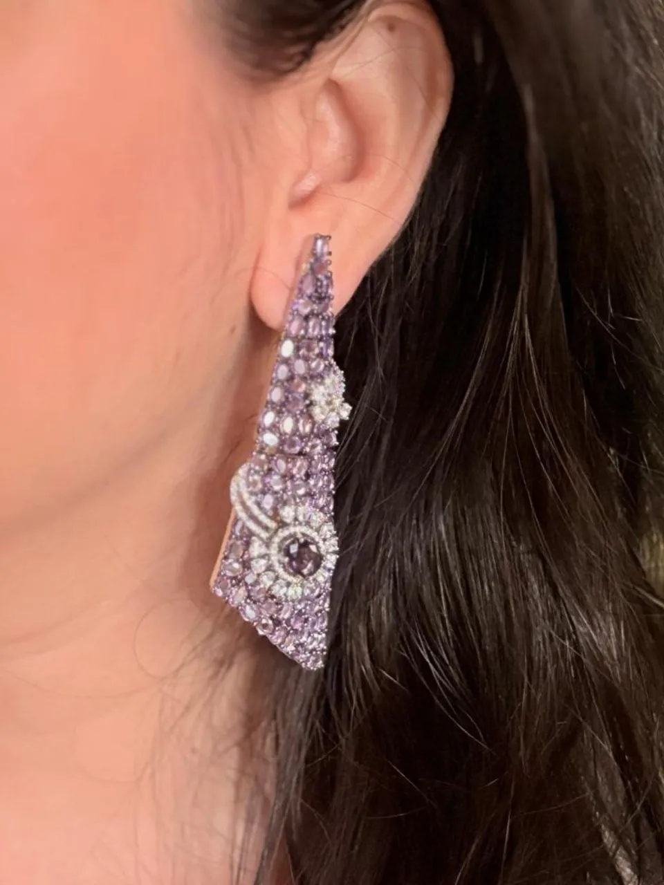Lavender Gleam Earrings view 2