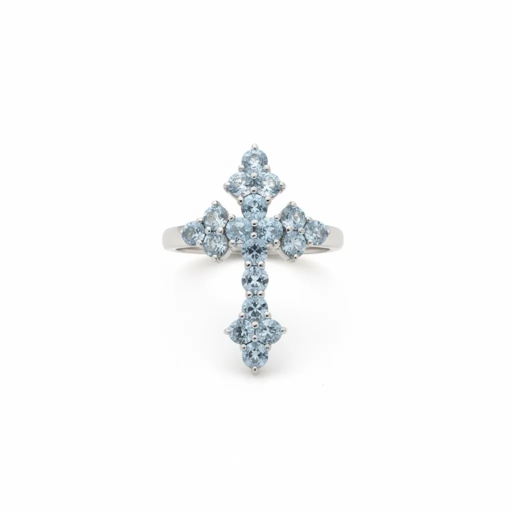 Cross Semi Precious Ring view 2