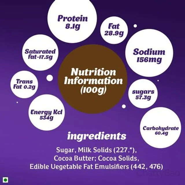 Cadbury Dairy Milk Fruit & Nut Chocolate Bar 80 g view 3