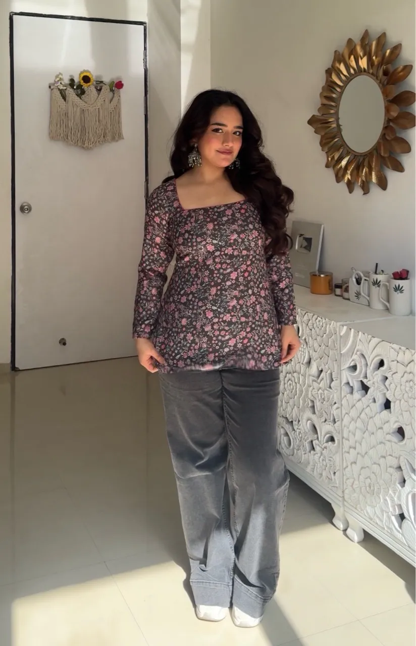 Bottle Green Woolen Corset Kurti