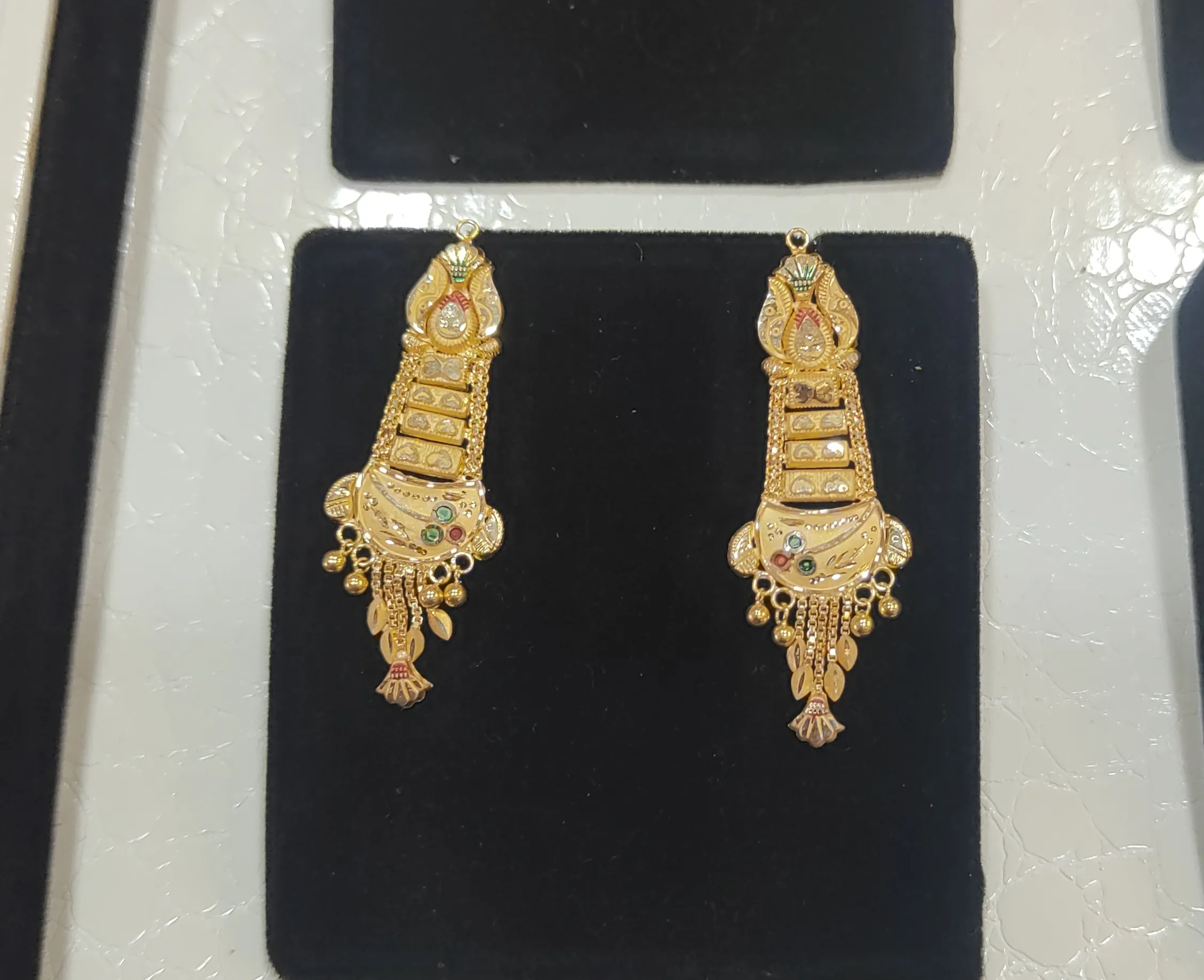 Gold Traditional Earrings view 2