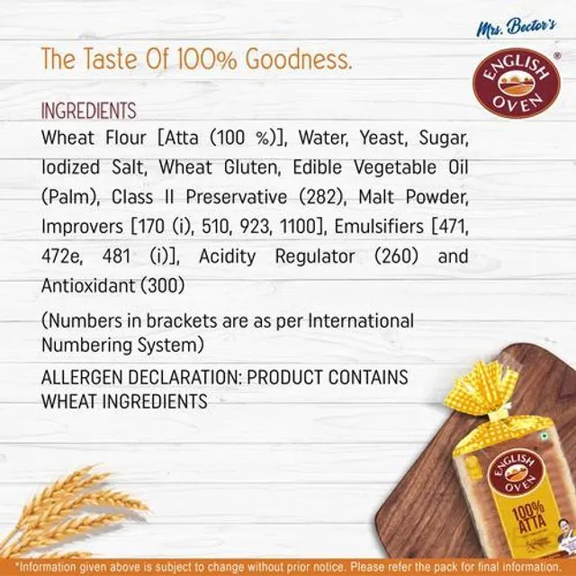 English Oven 100% Atta Bread 400 g view 5