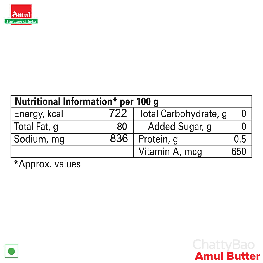 Amul Butter - Pasteurised 500 g view 3