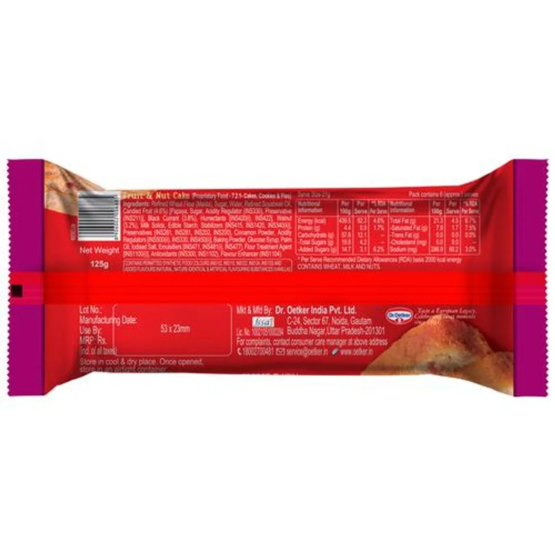 Dr. Oetker Kuppies Fruit & Nut Cake 125 g view 2