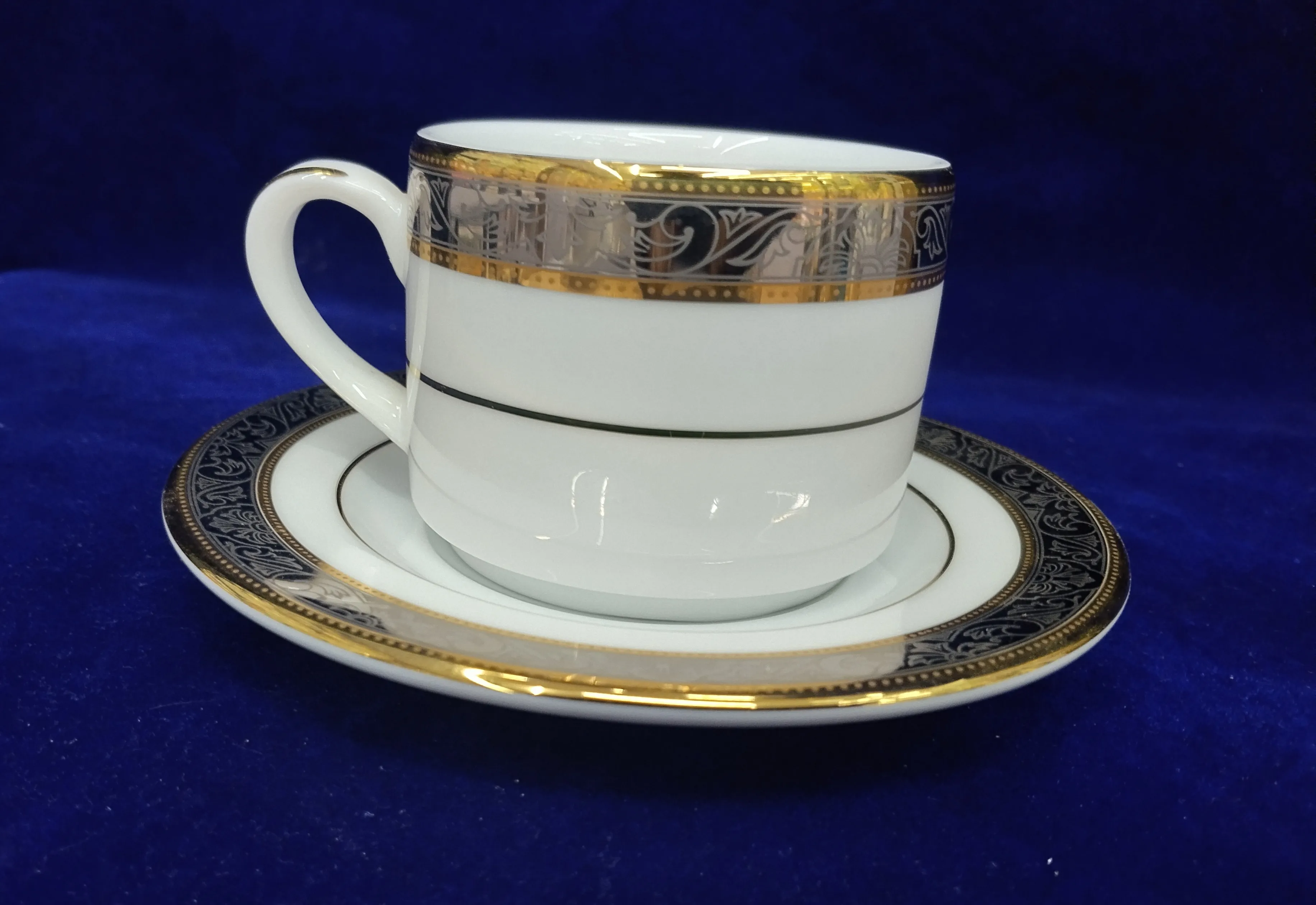 Luxury Gold Trimmed Cup and Saucer view 2