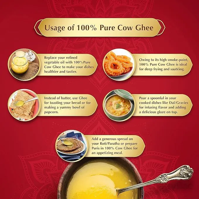Dabur 100% Pure Daanedaar Cow Ghee Carton 1 L view 5
