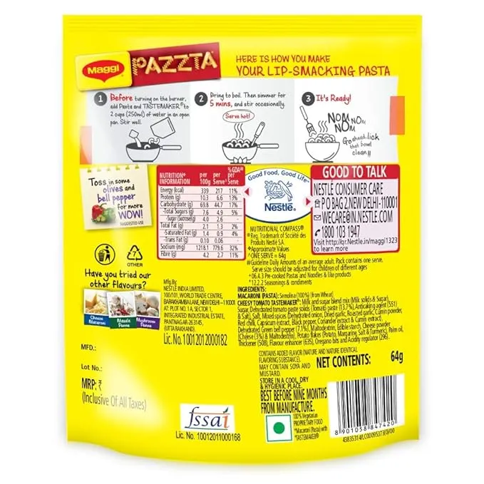 Maggi Pazzta Cheesy Tomato Twist 64 g view 2