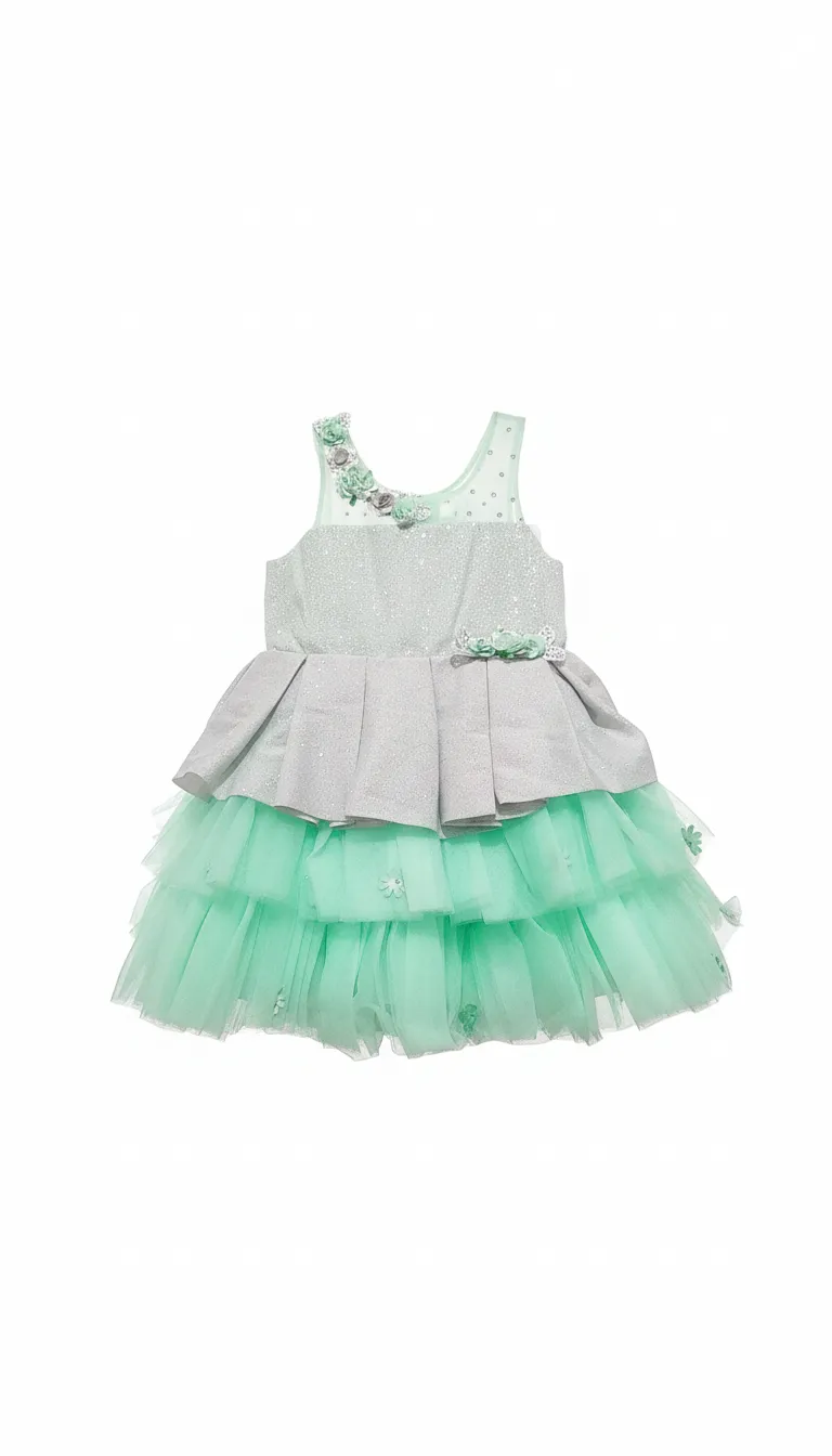 Girls Fancy Frock . view 2