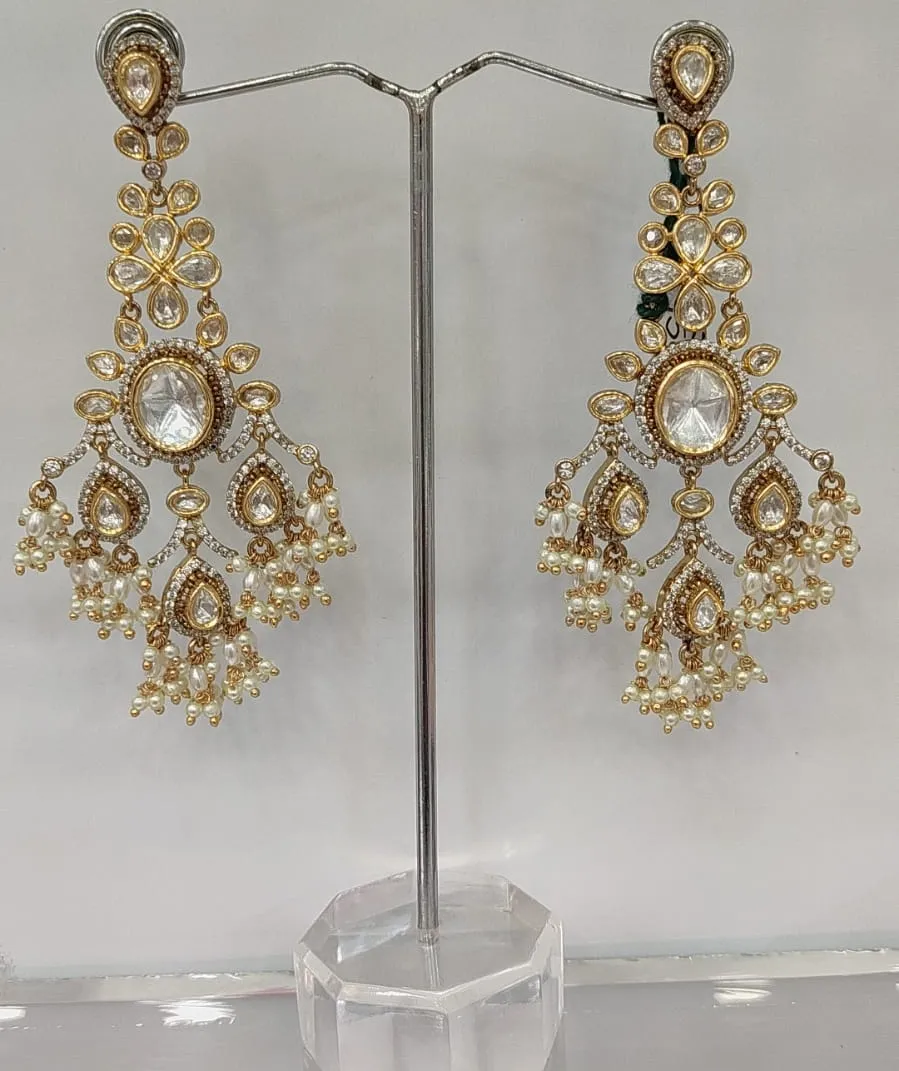 Pearl Drop Chandelier Earrings view 2