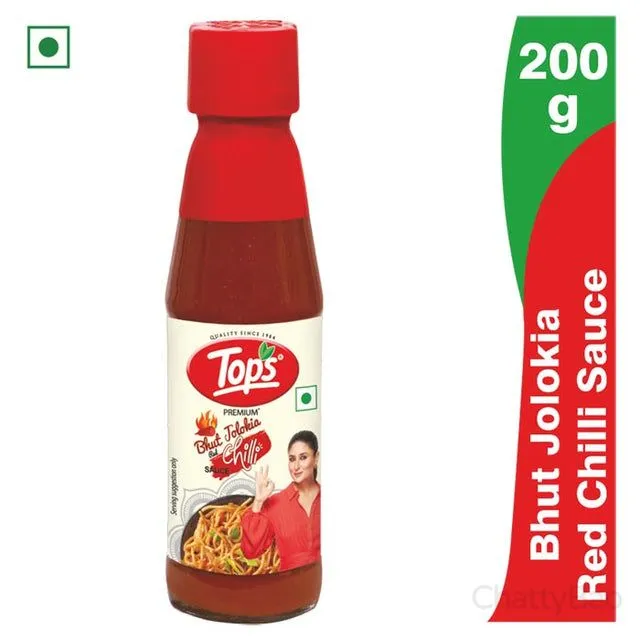 Tops Bhut Jolokia Red Chilli Sauce 200 g view 2
