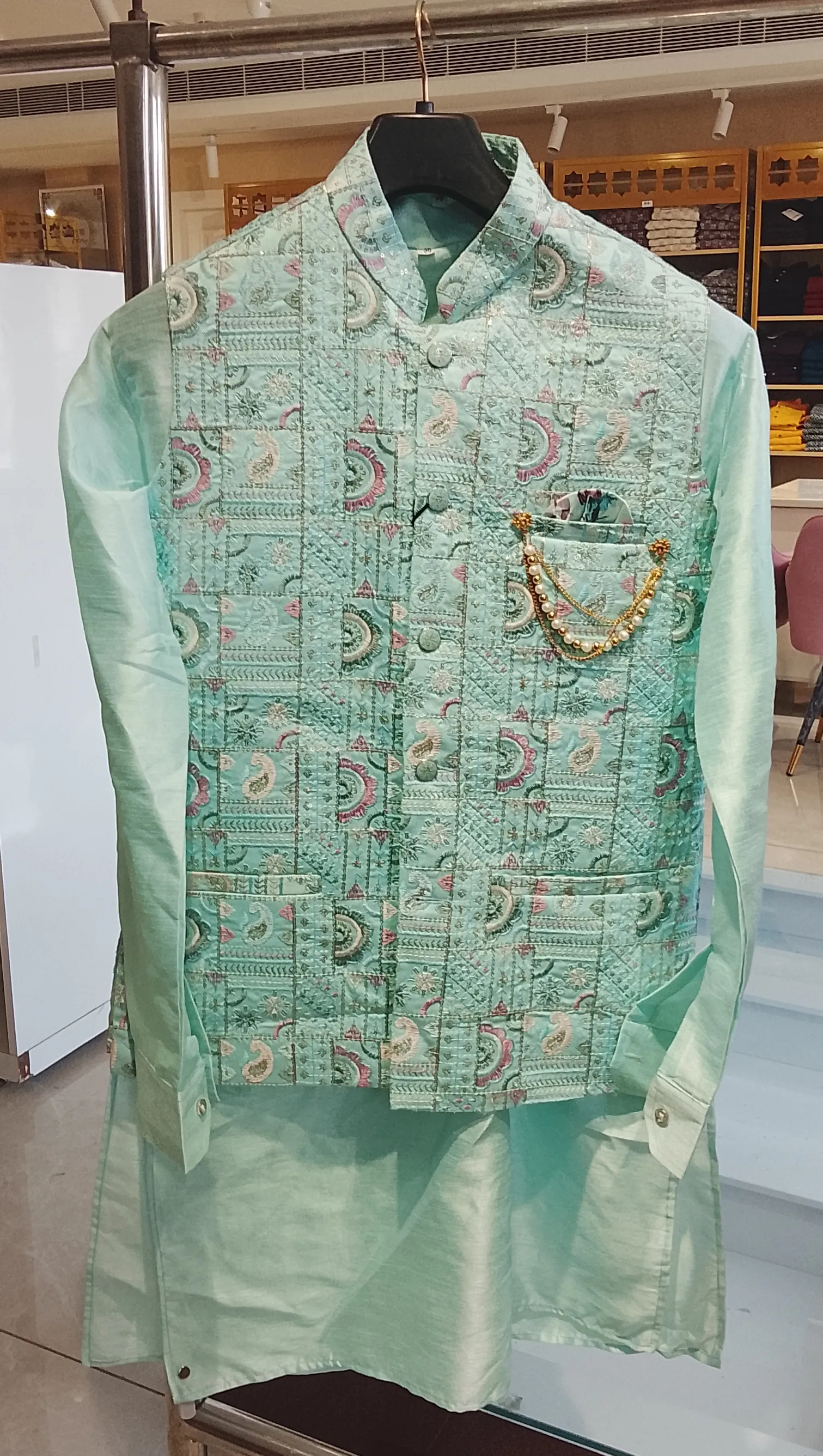 Mens Three Piece Kurta view 3