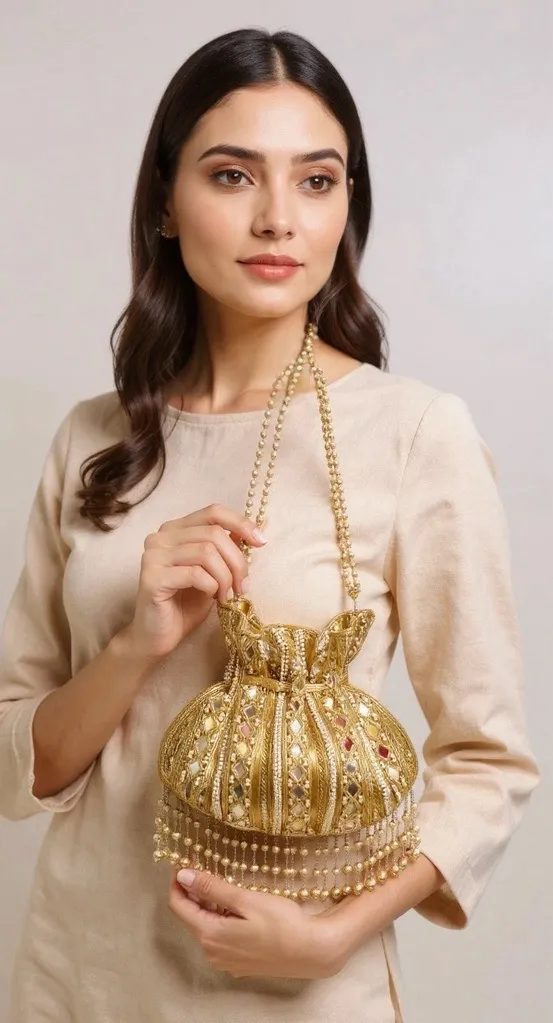 Embellished Potli Bag view 2