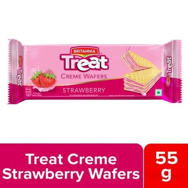 Britannia Treat Creme Wafers - Strawberry 55 g view 2