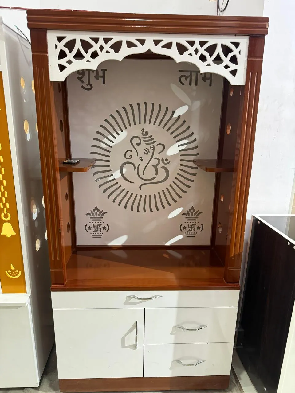 Wooden Mandir Cabinet view 2