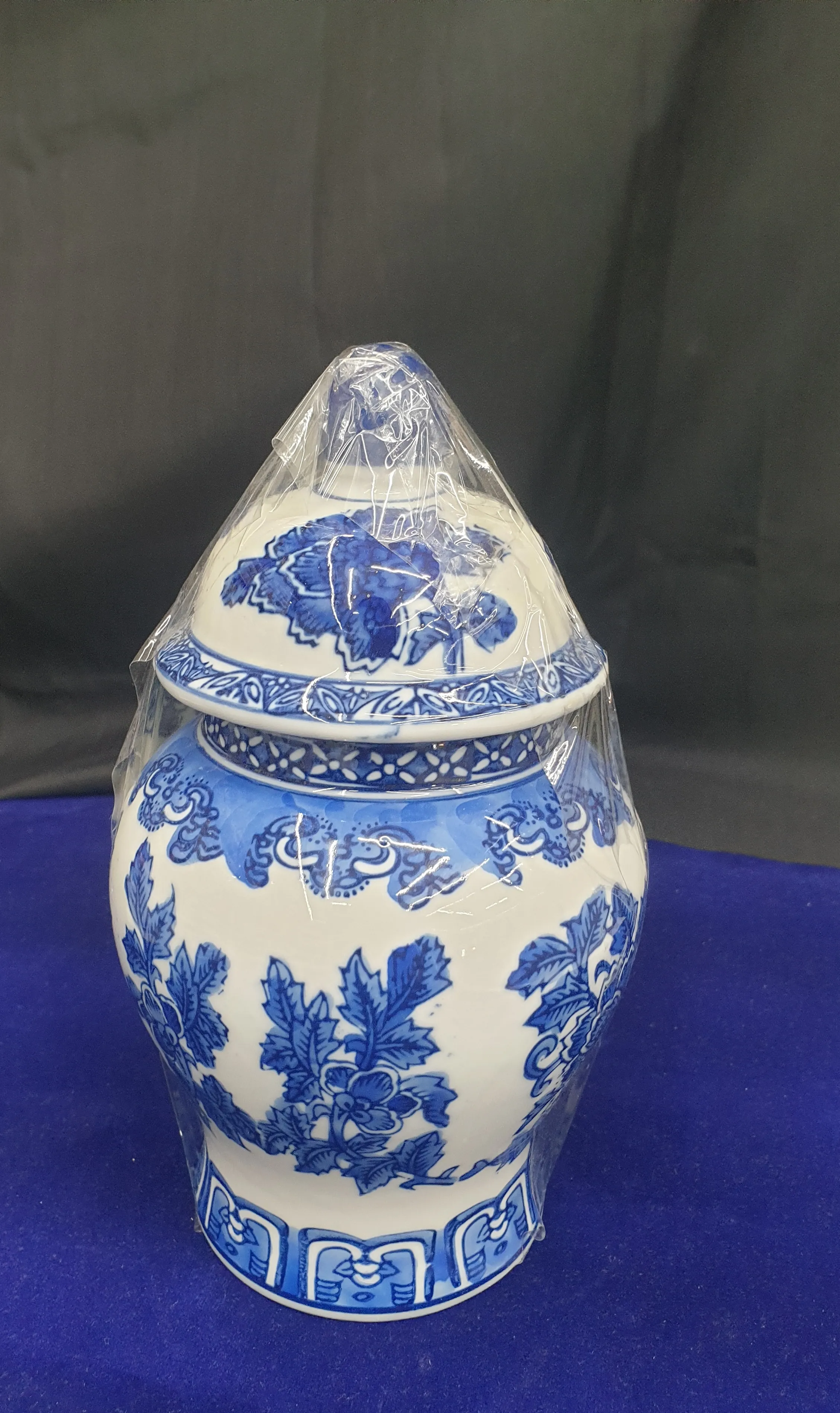 Blue and White Porcelain Jar view 2