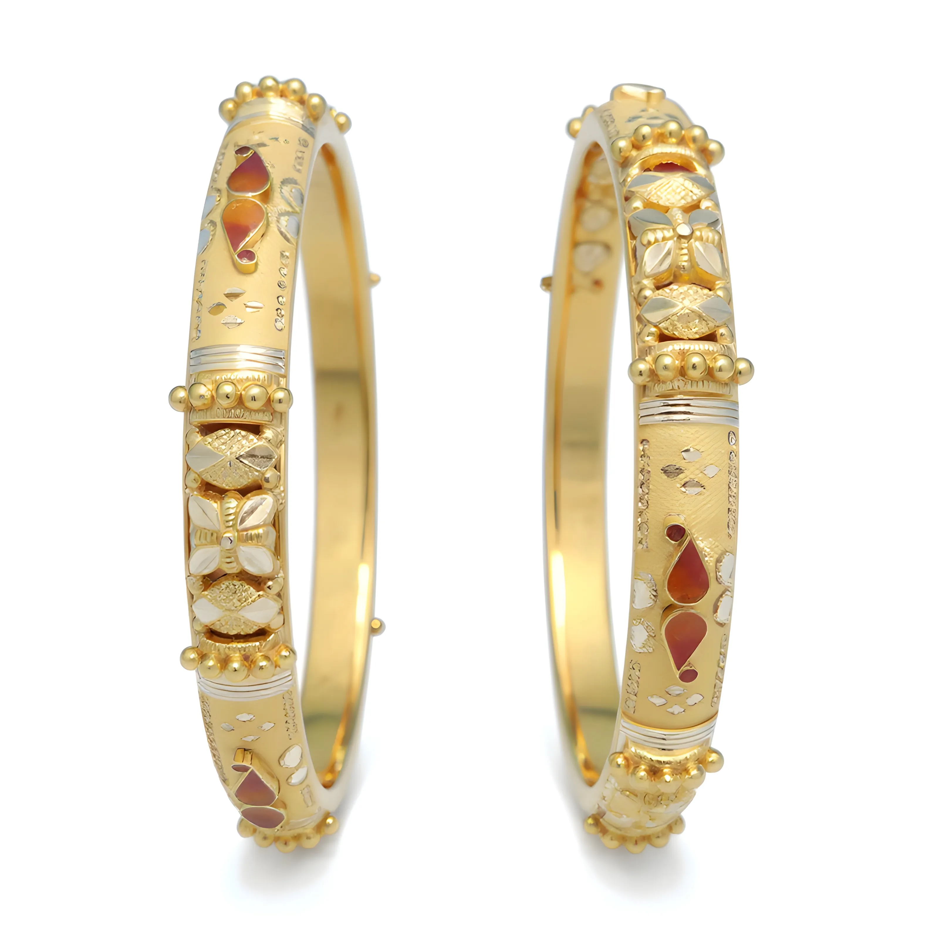 Gold Kundan Bangles view 2