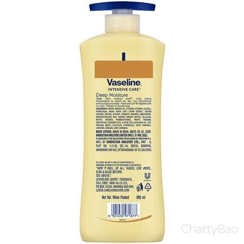 Vaseline Body Lotion - Intensive Care Deep Restore Dry Skin 600 ml view 2