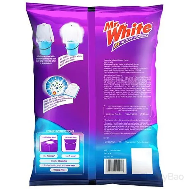 Mr White Detergent Washing Powder 1 Kg view 2