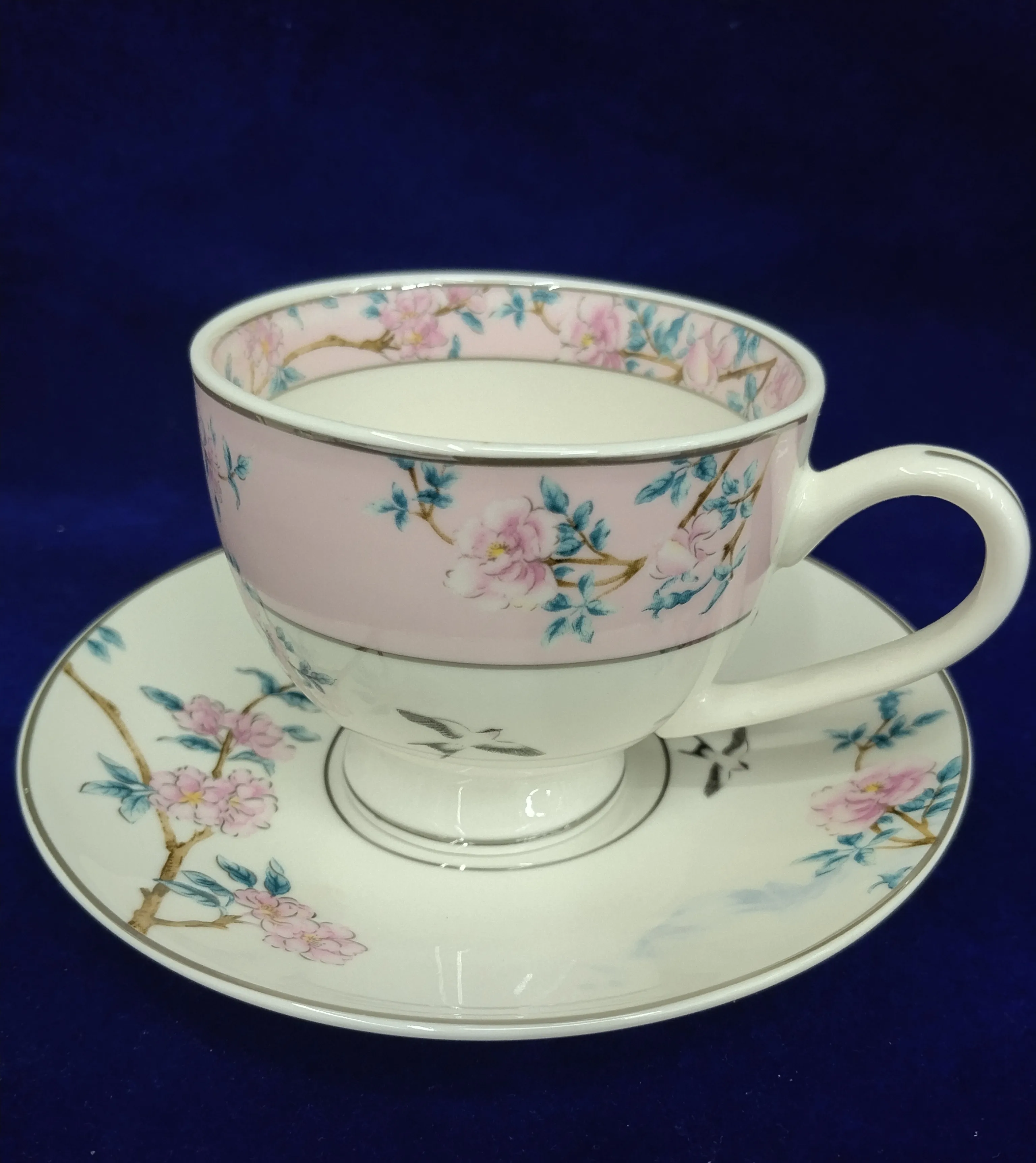 Floral Teacup and Saucer view 2
