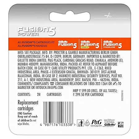 Gillette Fusion Power Shaving Blades 2 Pieces view 2