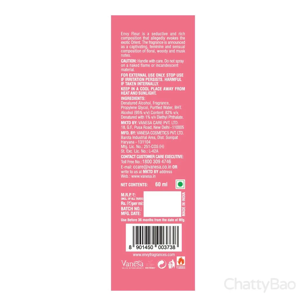 Envy Fleur Perfume For Women 60 ml view 2