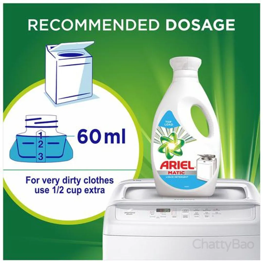 Ariel Matic Liquid Detergent Top Load 2 L (Get 500ml Free) view 4