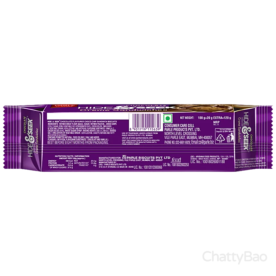 Parle Creams - Hide & Seek Creme Chocolate 120 g view 2