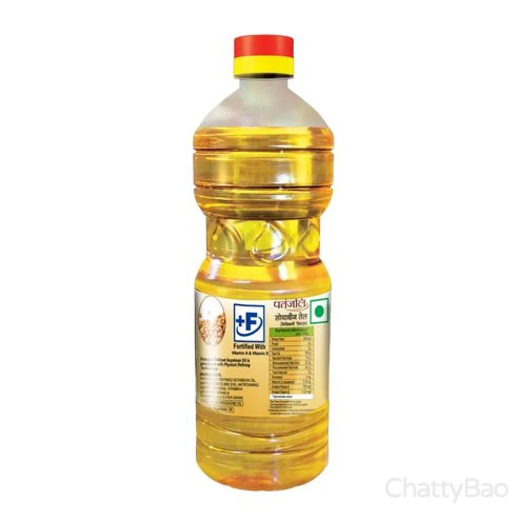 Patanjali Fortified Soyabean Oil Bottle 1 L view 2