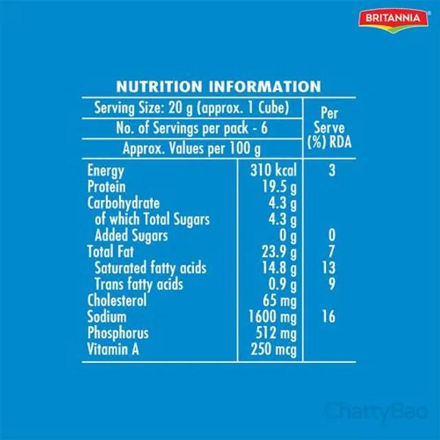 Britannia Cheese Cubes 6 Pieces 120 g view 3