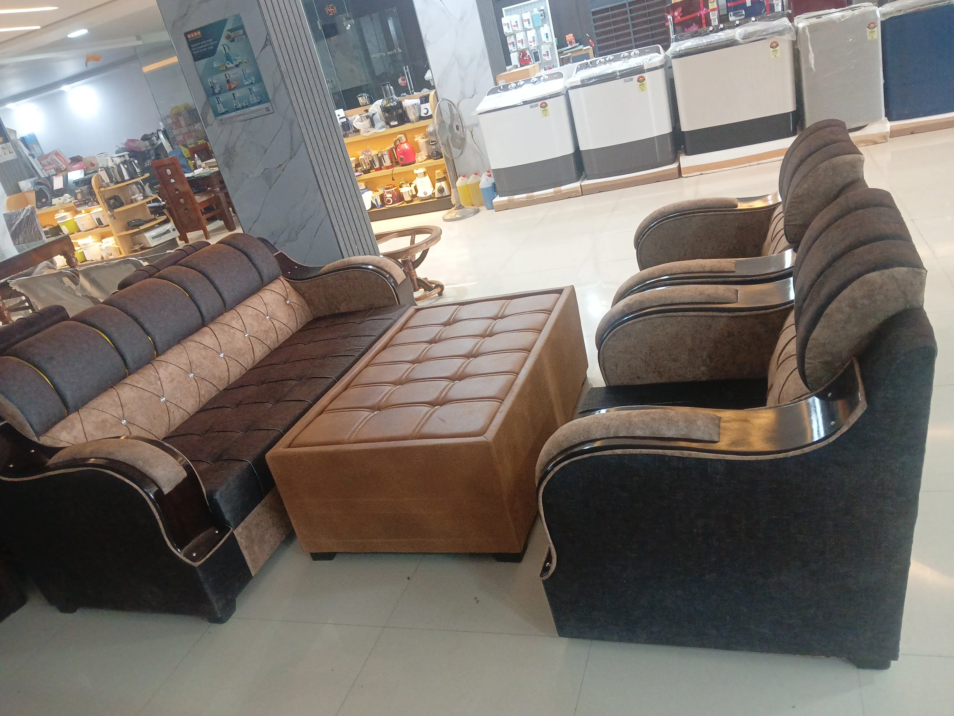 Luxury Sofa Set with Ottoman view 2