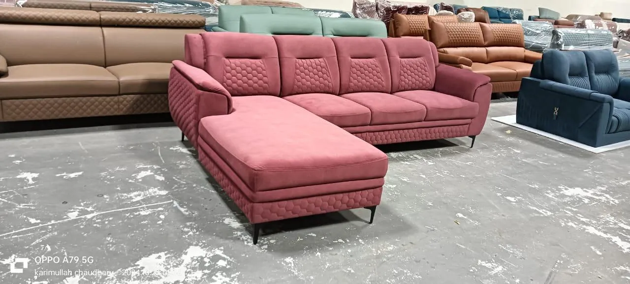 Pink Sectional Sofa view 4