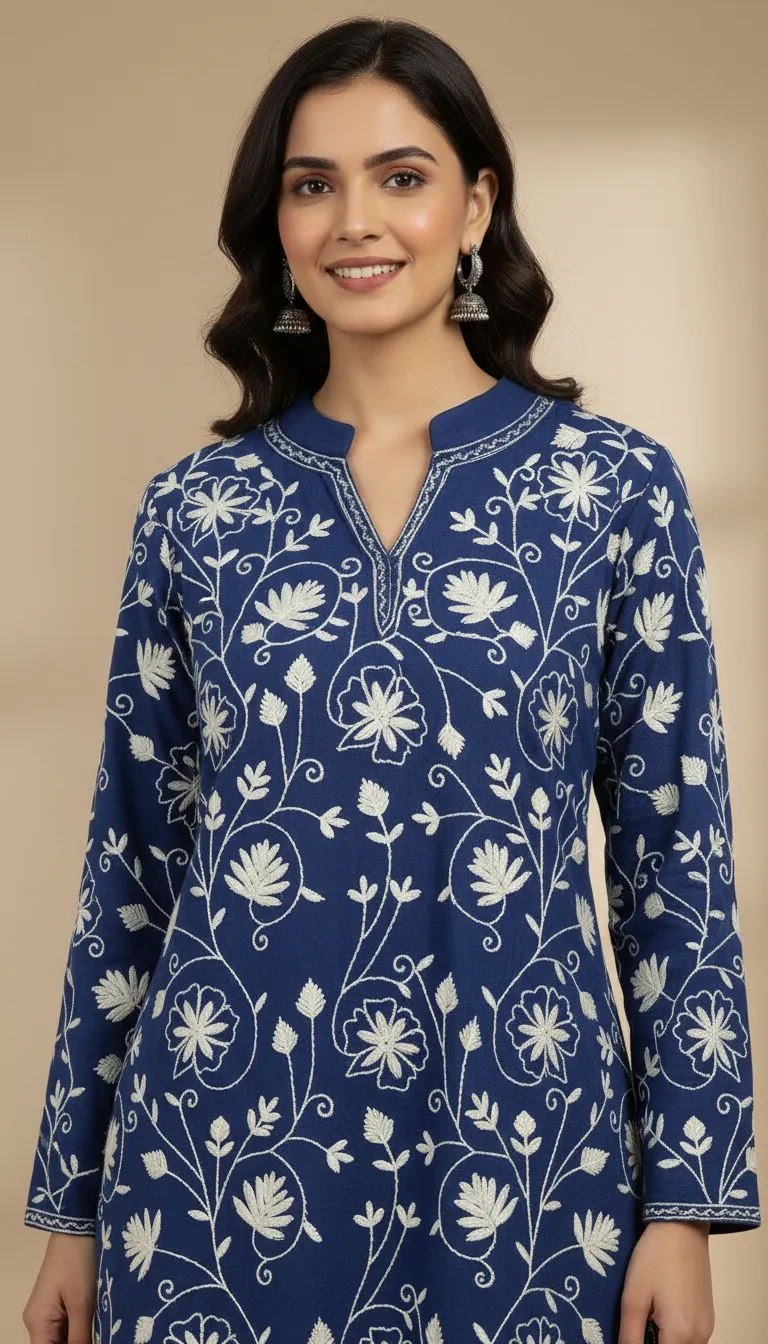 Blue Woolen Co-ord Set view 2