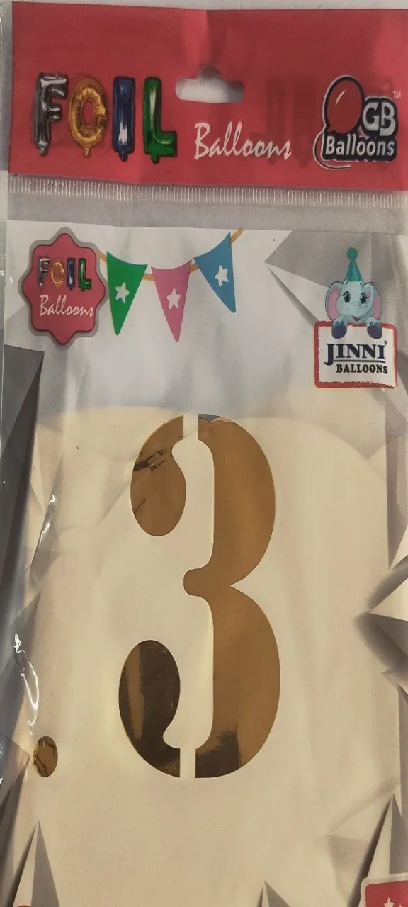 Jinni Balloons Number 1 Foil Balloon view 4