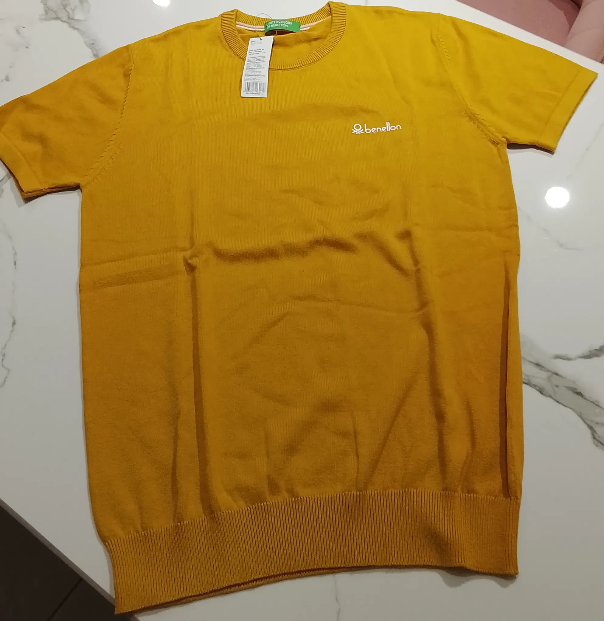 Benetton Yellow T-Shirt view 2
