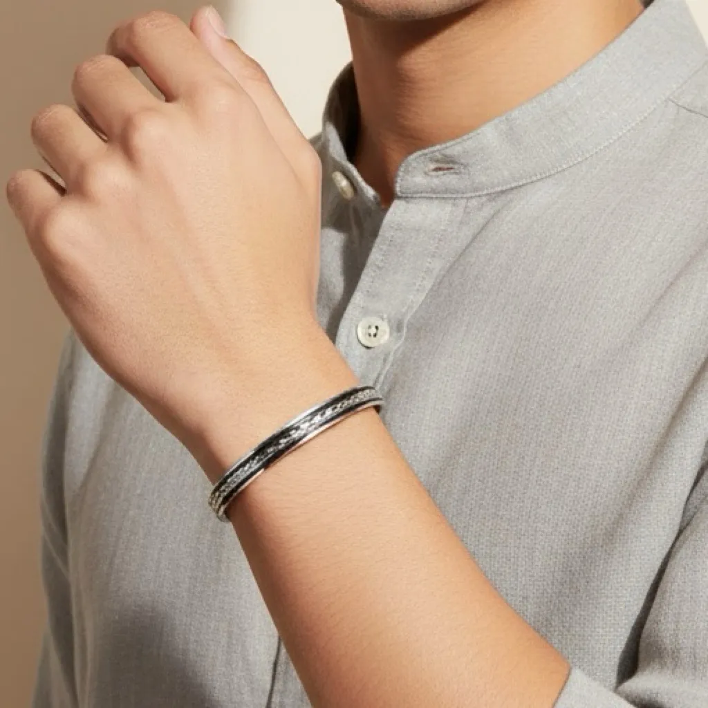 Designer Silver Kada